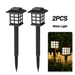Solar - Powered Outdoor Waterproof Garden Lantern - Decorative Pathway and Landscape Lighting (Warm light 2PCS)