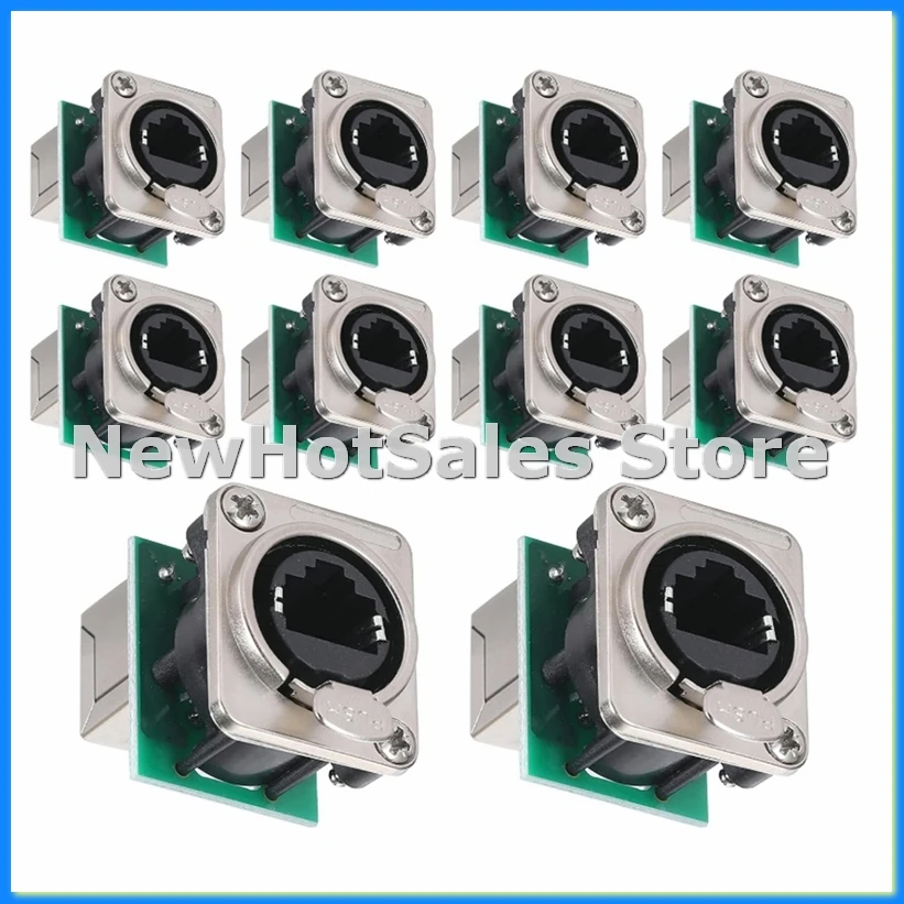 10PCS Ethercon Rj45 섀시 소켓, NE8FDP Ethercon 패스스루 커넥터, D 시리즈 Cat5 RJ45 패널 마운트 소켓-A86Z