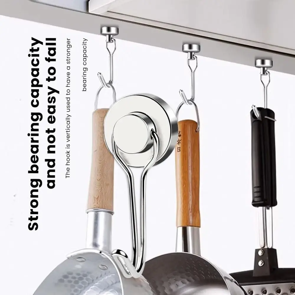 Magnetic Hooks Iron Black Silver for Refrigerator Bathroom