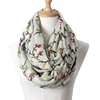 Winter Light weight Animal Infinity Scarf Women Luxury Brand Abstract Birds On Tree Viscose Echarpe Shawl Loop Ring Scarves 2