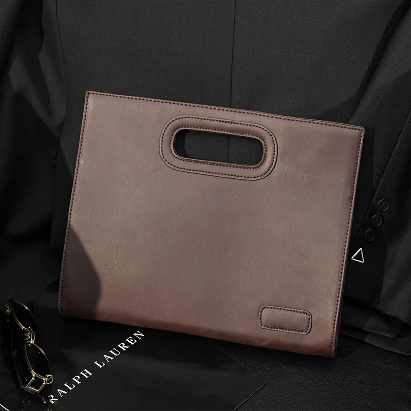 

Vintage Men's Briefcases Handbag Business Office Bags Maletines Crazy Horse Leather New IPad Men's Bags Bolsas Male Bag for Men