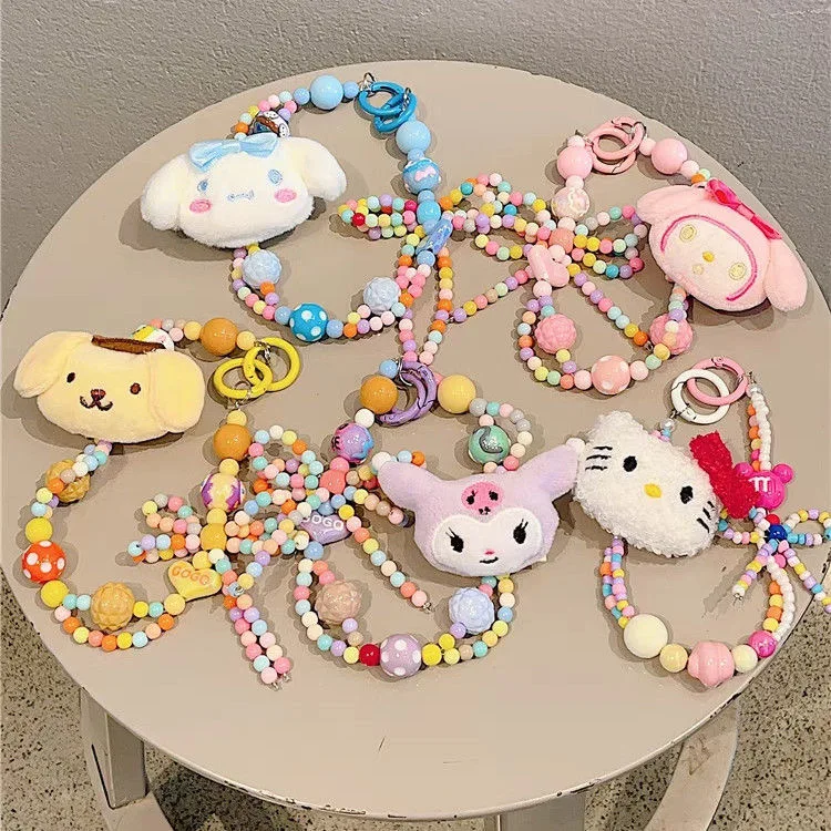 

Kawaii Sanrio HelloKitty Cinnamoroll Plush Doll Lanyard for Phone Case Iphone 15 14 13 12 11 Pro Max Samsung All Smartphone Gift