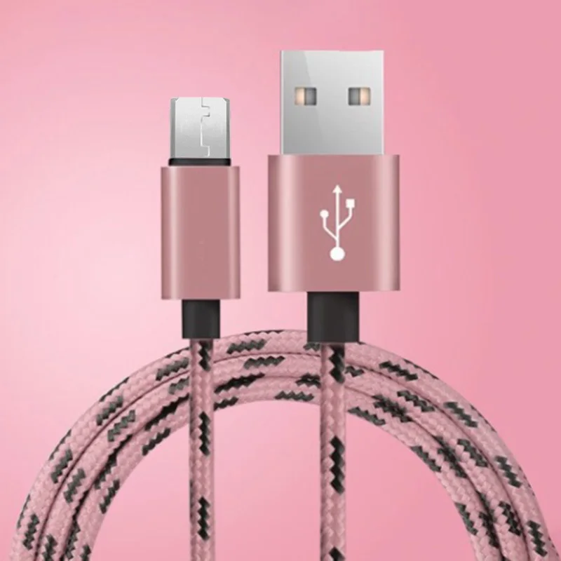 Premium Nylon Braided Micro USB Data Sync Charger Cable - Multiple Lengths Available