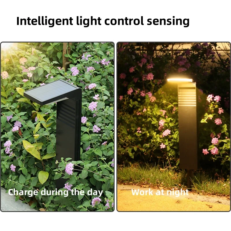 LED Solar Garden Lights Outdoor Waterproof Landscape Path Decoration Solar Powered Lamp Courtyard Lawn Fence Sunlight Light