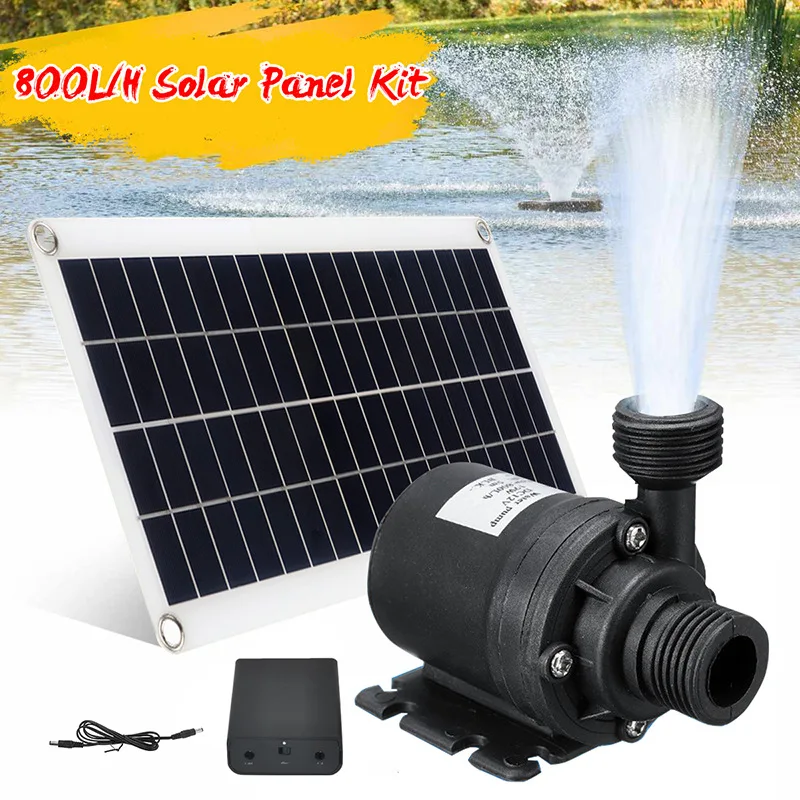800L/H Solar Panel Kit Brushless Solar Water Pump Cell Photovoltaic Panel Fountain Water Pump Pool Pond