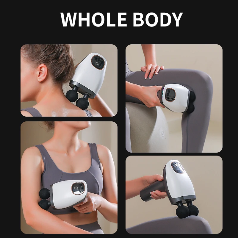 Double Headed Massage Gun Deep Tissue with dual heads,Percussion Back Massager Gun for Athletes Muscle Massage Gun for Pain Reli
