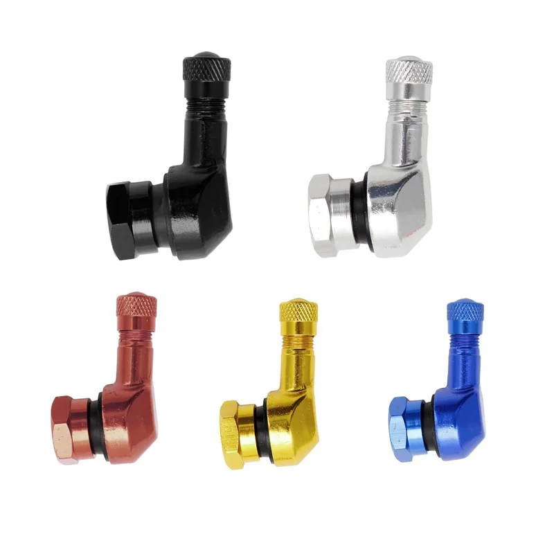 1 Pc New 90° CNC Motorcycle Valve Stems Tire 10mm 11.3mm Rim Wheel Aluminum Blue |