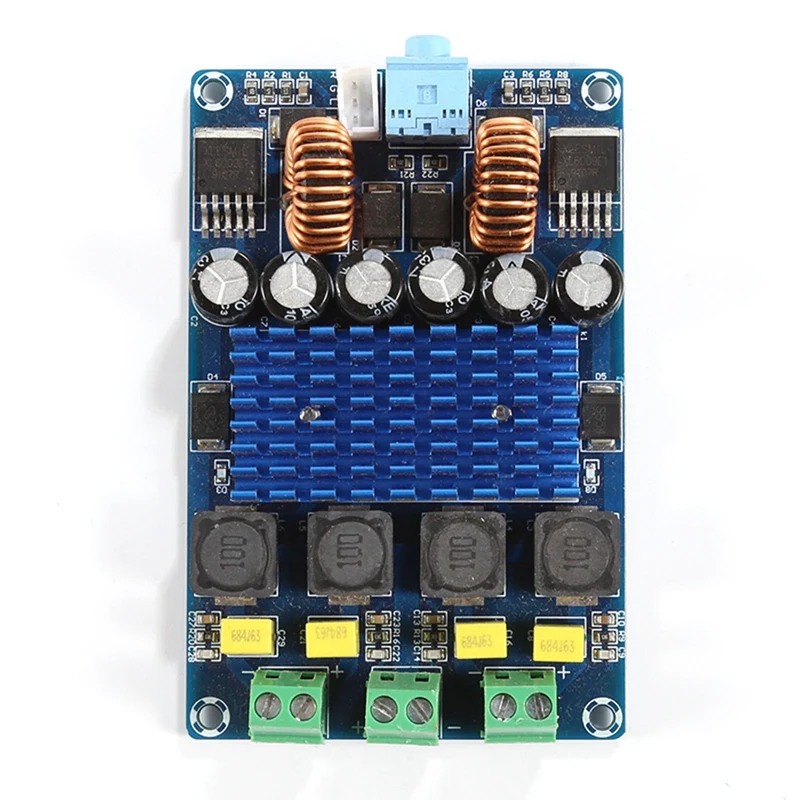 디지털 앰프 보드 모듈 XH-M642, 자동 부스트 하이파이 왜곡 없는 듀얼 채널, TPA3116D2, 12V 100W 모듈