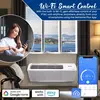 9,000 BTU PTAC Heat Pump A/C R-32 Wi-Fi Enabled with 3.5kW Electric Heater, Remote Control, Drain Kit - 230V 6