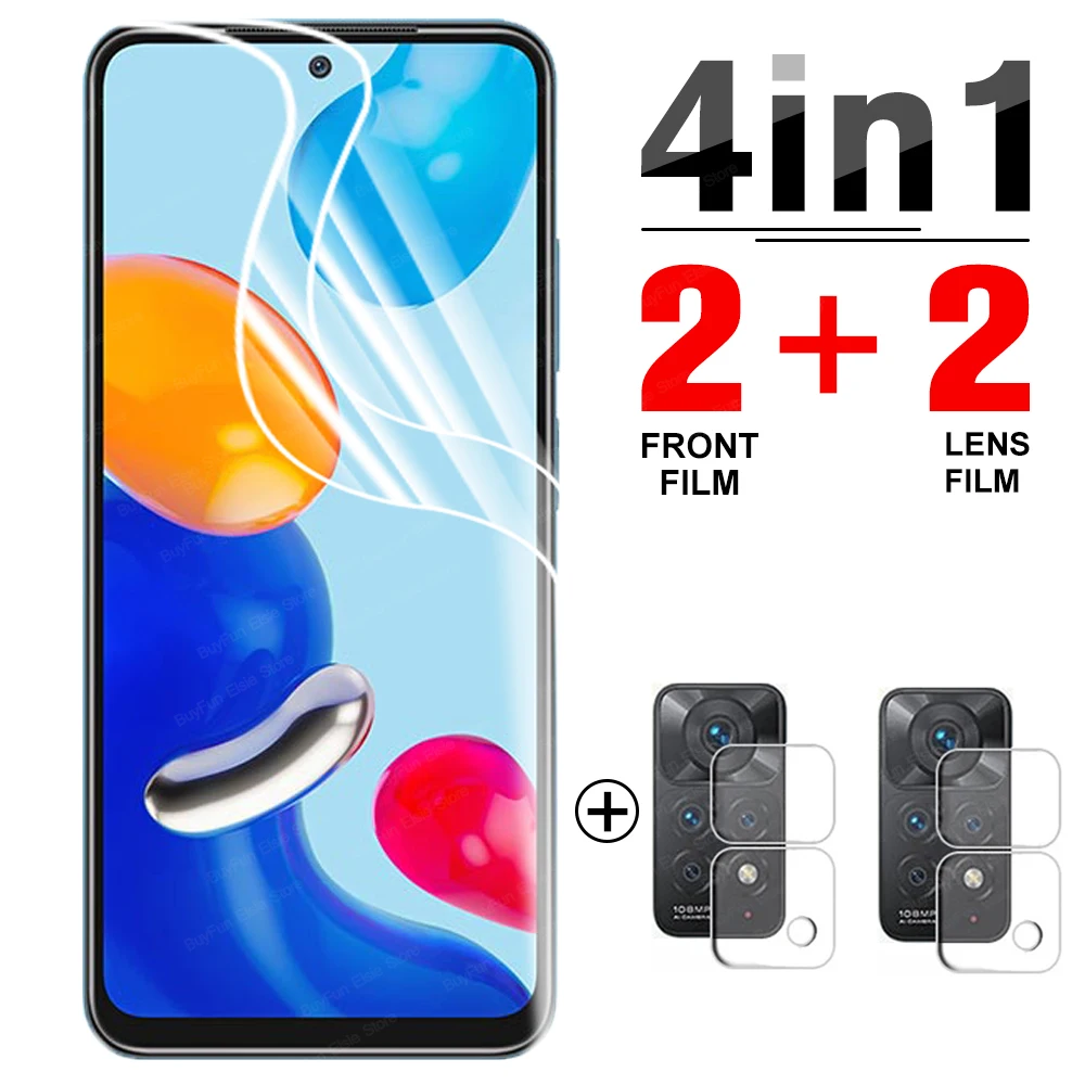 phone glass protector 4-in-1 Hydrogel Film For Xiaomi Redmi Note 11 Pro 11S 5G Screen Protector for Redmi Note 11 Pro Plus 5G safety film not glass phone tempered glass Screen Protectors