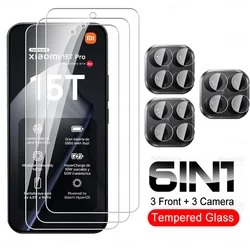 6 - in - 1 Tempered Glass Full Cover Camera Screen Protector - HD Protective Film - Xiaomi 15T 5G (3Glass 3Lens)