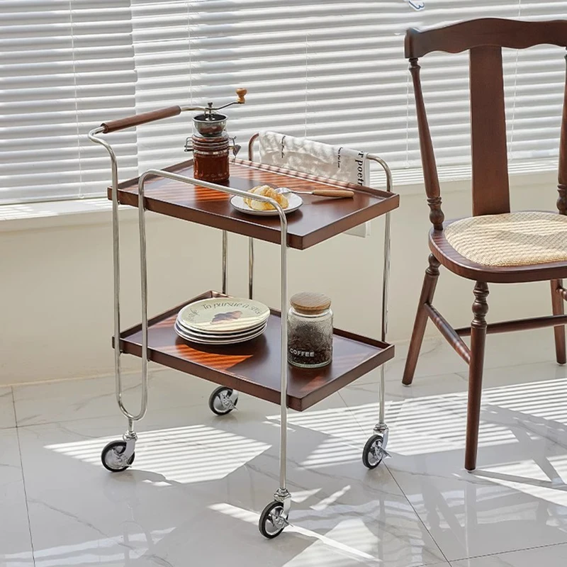 Drink Medical Salon Trolley Auxiliary Tool Tea Workshop Salon Trolley Rolling Dressing Chariot De Service Beauty Furniture Fg19