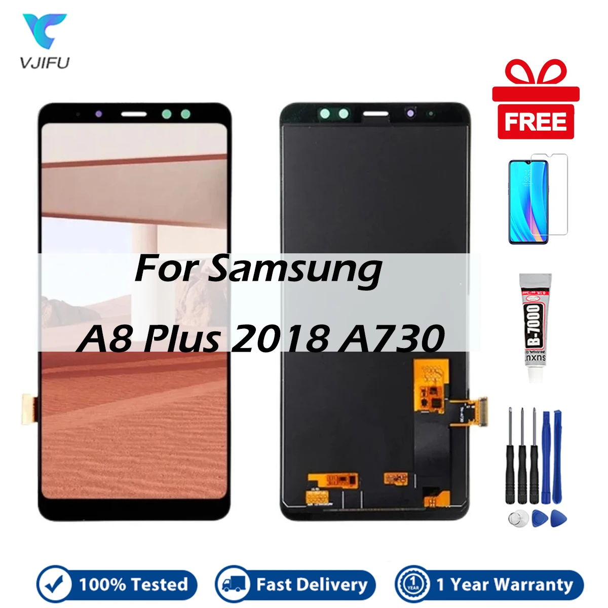 

ЖК-дисплей для Samsung Galaxy A8 Plus A8 + 2018 A730 телефон дисплей сенсорный экран дигитайзер в сборе запасные части с бесплатными инструментами