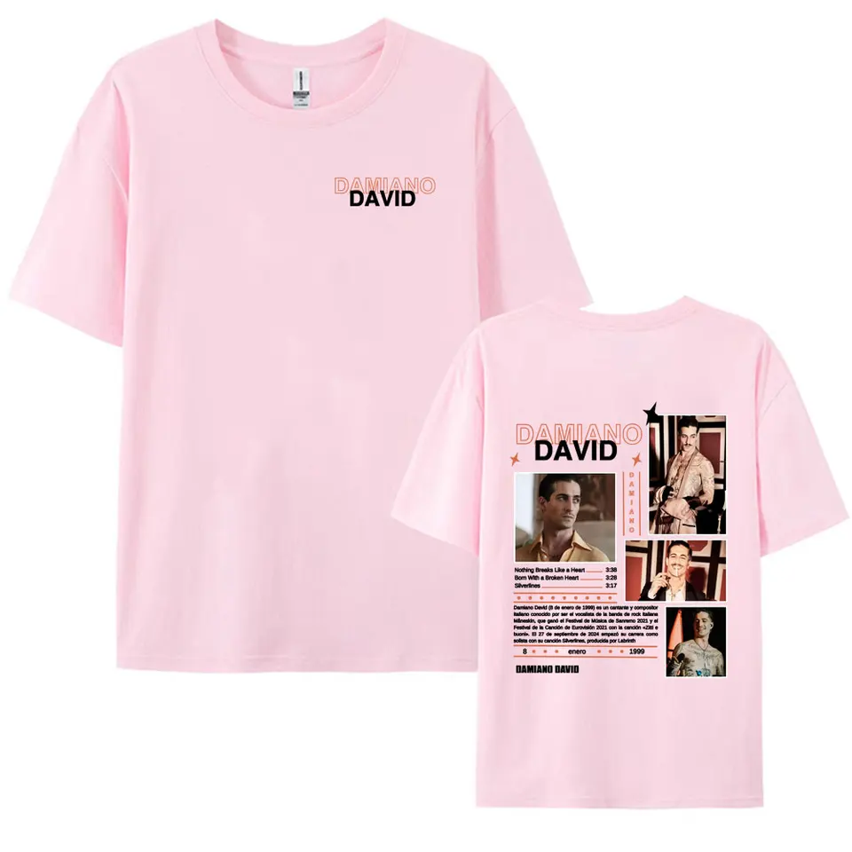 Rock Band Maneskin Damiano David Tour Merch T-shirt Men Women