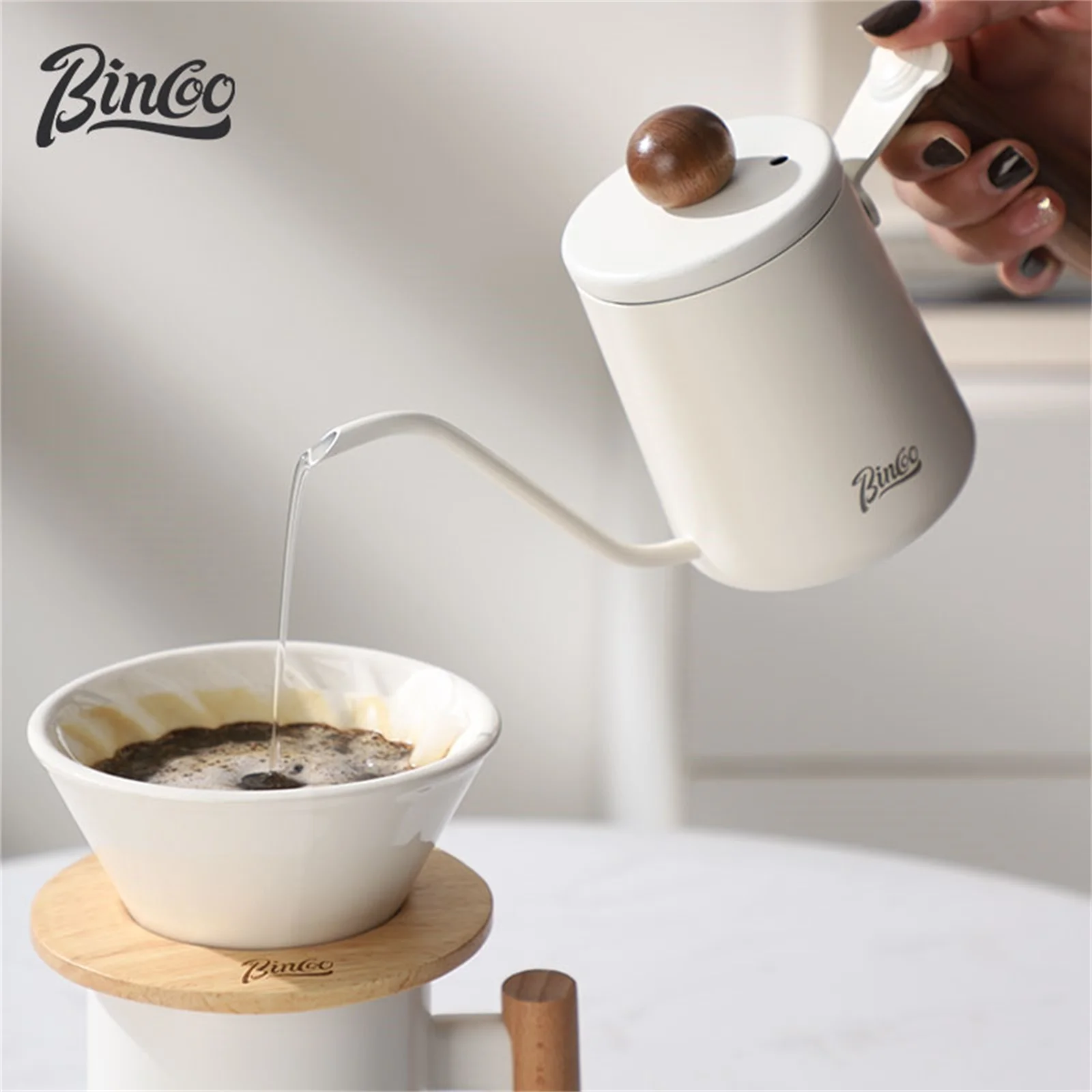 بينكو طقم قهوة سيراميك مرشح قابل لإعادة الاستخدام