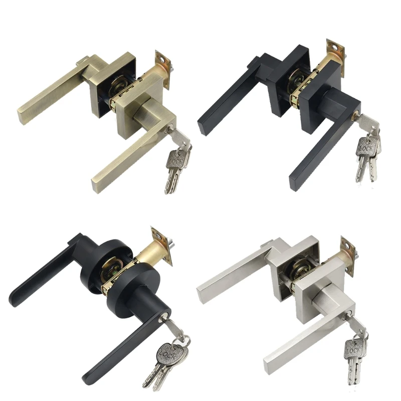 

Passage Door Levers Interior Heavy Duty Square Round Door Handles for Bedroom