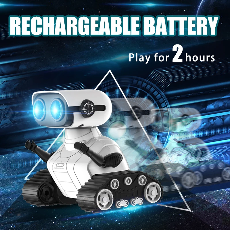 Robo Robot For Children Robot Toys Rechargeable RC For Kids Boys And Girls Remote Control Toy Music And LED Eyes robot toy remote control robot toy