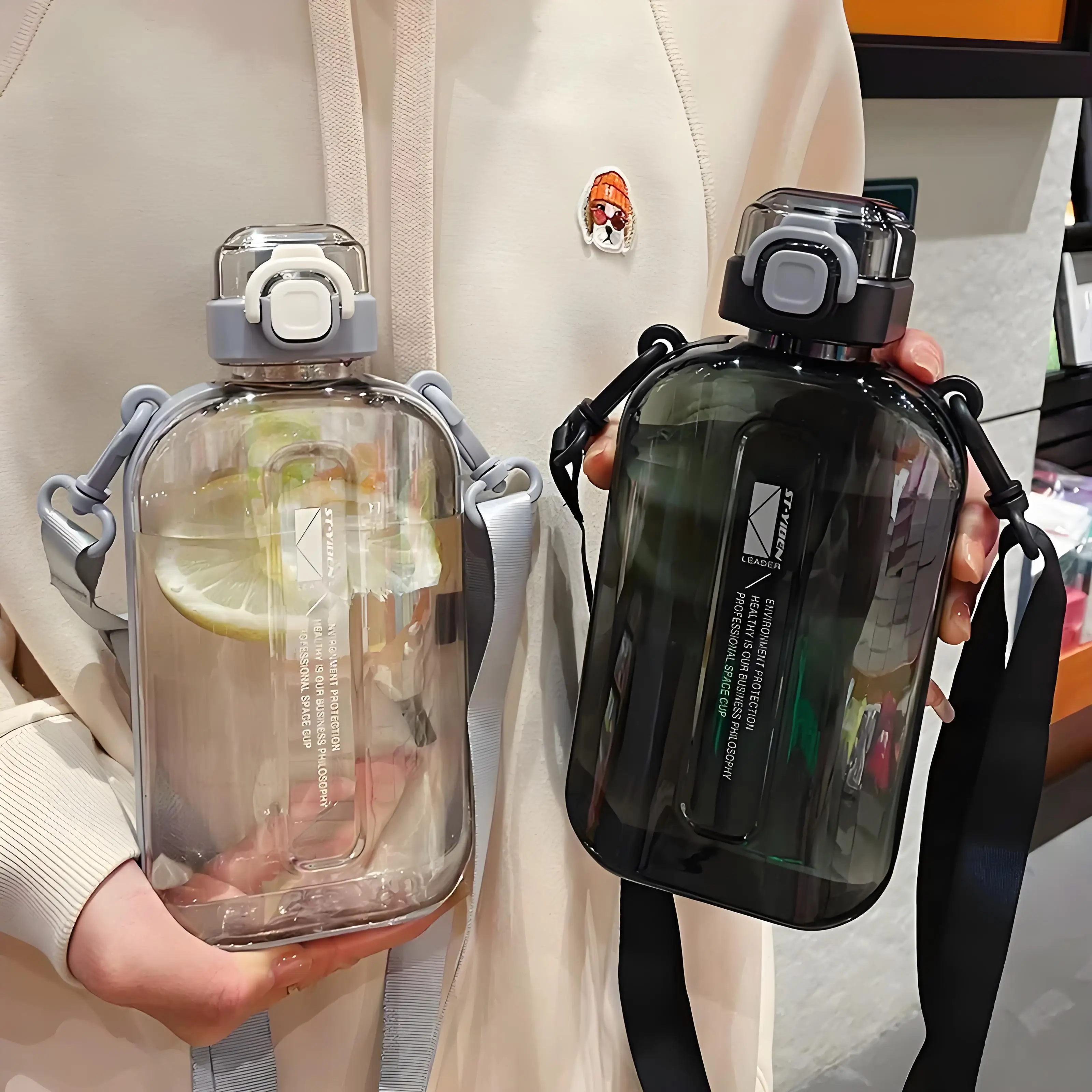 Flat Transparent Travel Water Bottle 5