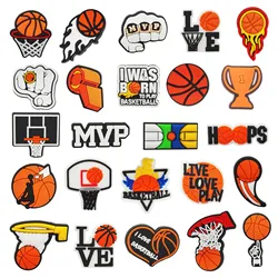 Basketball-Themed Shoe Charms Set - Fun PVC Accessories for Sandals and Slides, Perfect for Birthday Gifts (24Pcs)