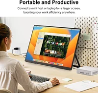 AHXJKA 23.8"Portable Monitor 350nits 100Hz 100%sRGB IPS Expand Office Display for PC Laptop Phone XBox Switch w/type-c mini HDMI - Image 3
