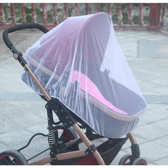 Baby Stroller Mosquito Net Pushchair Cart Insect Shield Net Mesh Safe Infants Protection Mesh Cover Baby Stroller Accessories 4
