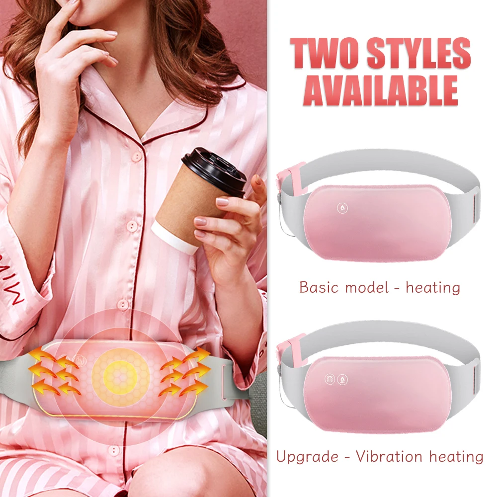 Washable Menstrual Heating Pad Electric Warm Lady Uterus Reduce Menstrual Stomachache Waist Pain Hot Compress 6 Modes Massager