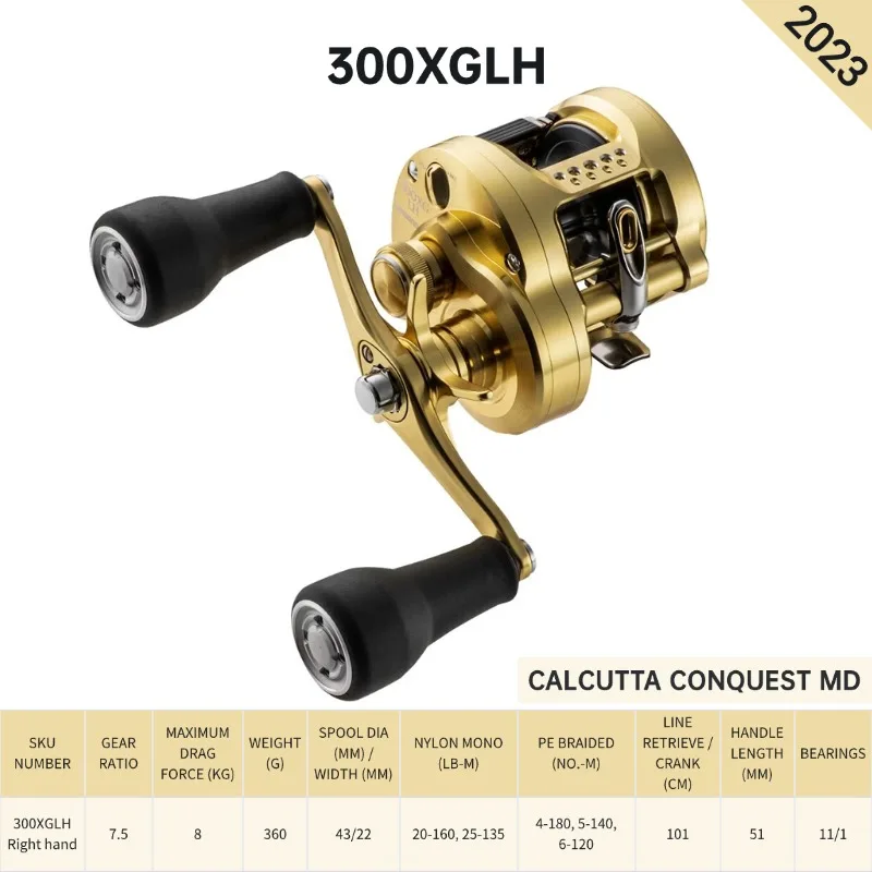 SHIMANO 2023 CALCUTTA CONQUEST MD 300 / 400XG XGLH Round