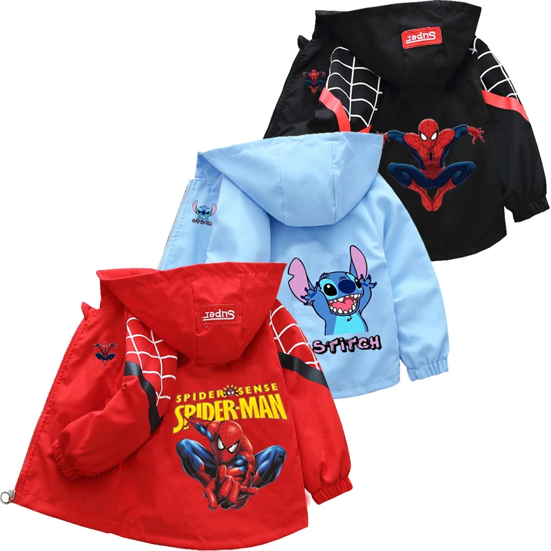 Vestes Enfants Spider-Man & Stitch - Légères et Imperméables