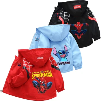 Kids Spiderman & Stitch Hooded Jacket 1