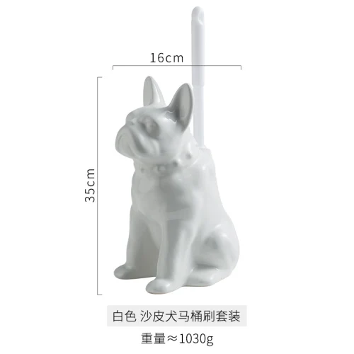 Set Scopino E Porta Scopino Per WC A Forma Di Cigno - Design Creativo In Plastica, Bianco, Dimensioni 8x34 Cm, Con Setole Morbide E Manico Curvo, Decorazione Per Bagno - 4