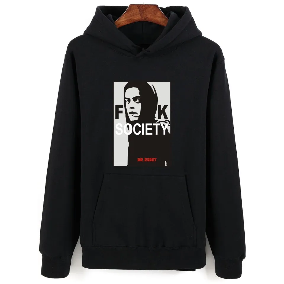 2023 Newest Mr Robot Hoodies Retro Letter 2D Print Hoodies Men Women Harajuku Trend Sweatshirts Casual Male female Pullovers