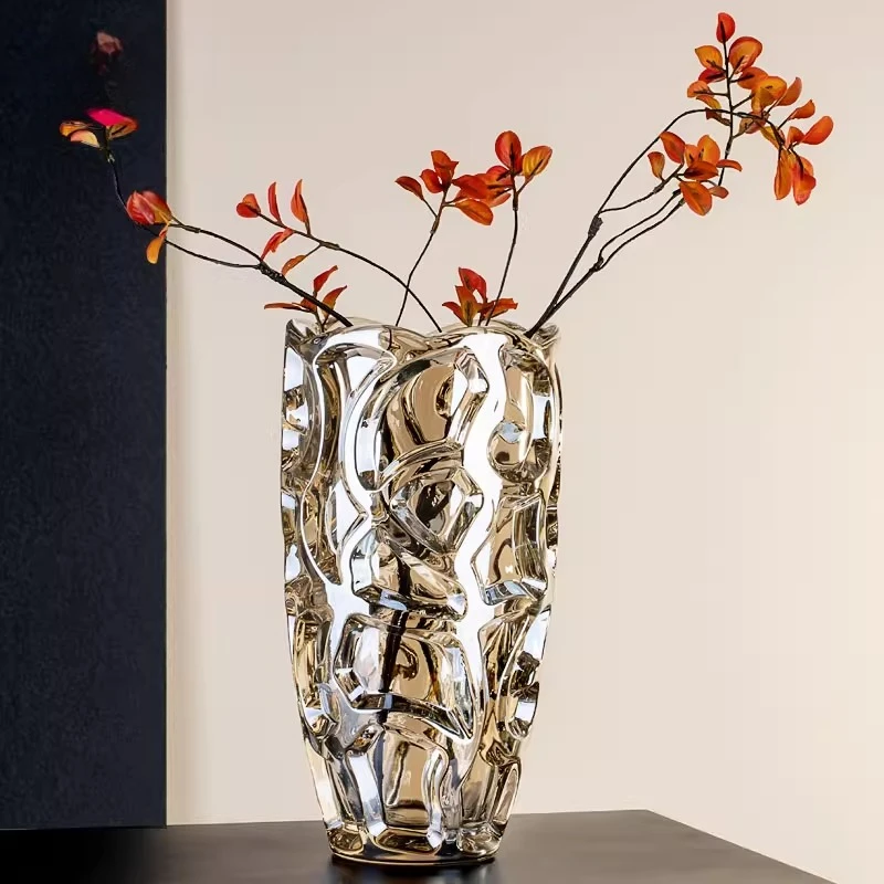 Engraved Crystal Glass Vase 2