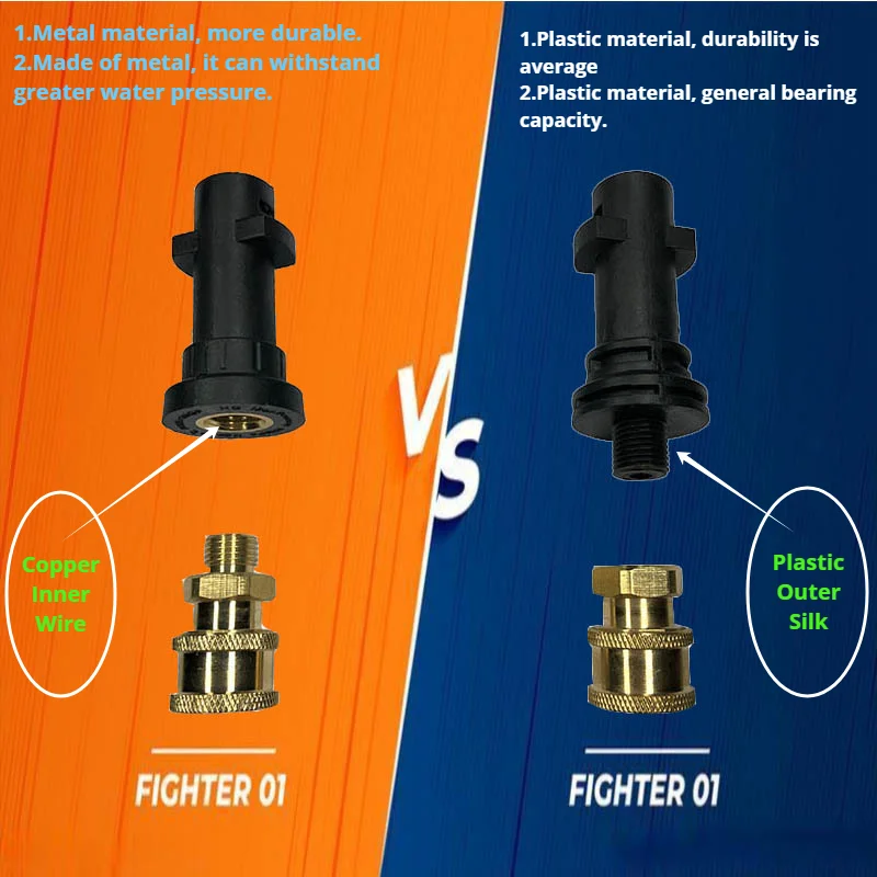 5 BUSES DIFFÉRENTES Avec Adaptateur Laiton Pour Nettoyeur Haute Pression Série EUR 22,04