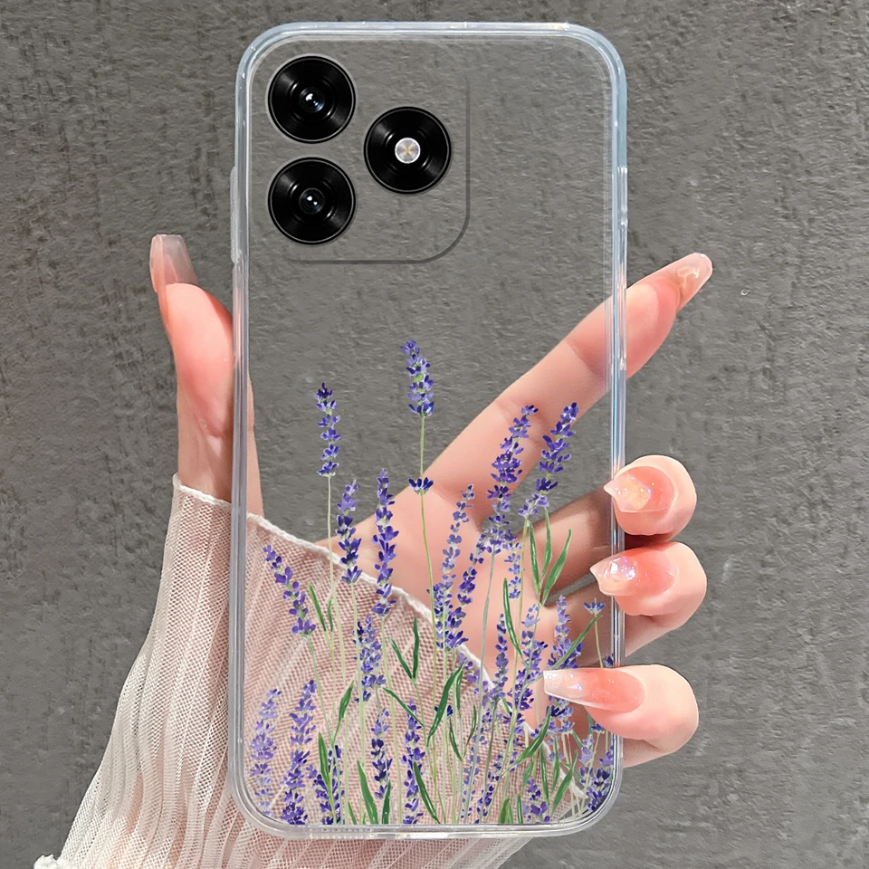 Sunset Rabbit Cat Luxury Anti-Slip Transparent Phone Case