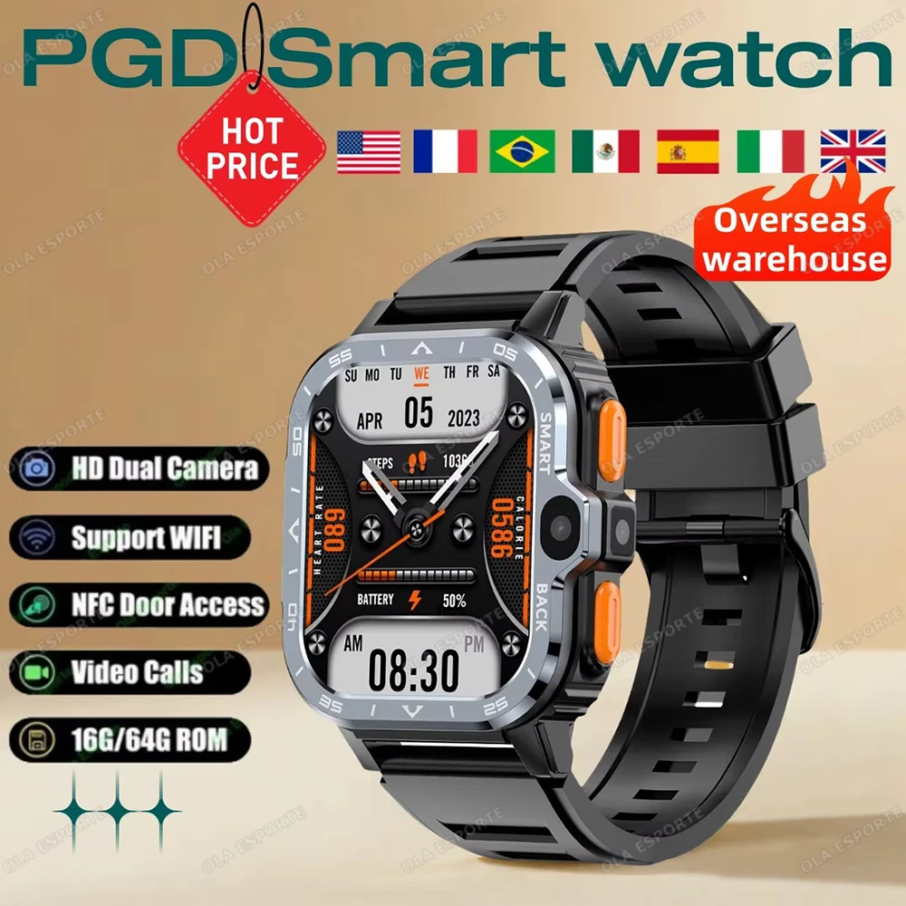 New Android GPS Smart Watch 4G/64G ROM Storage HD Dual