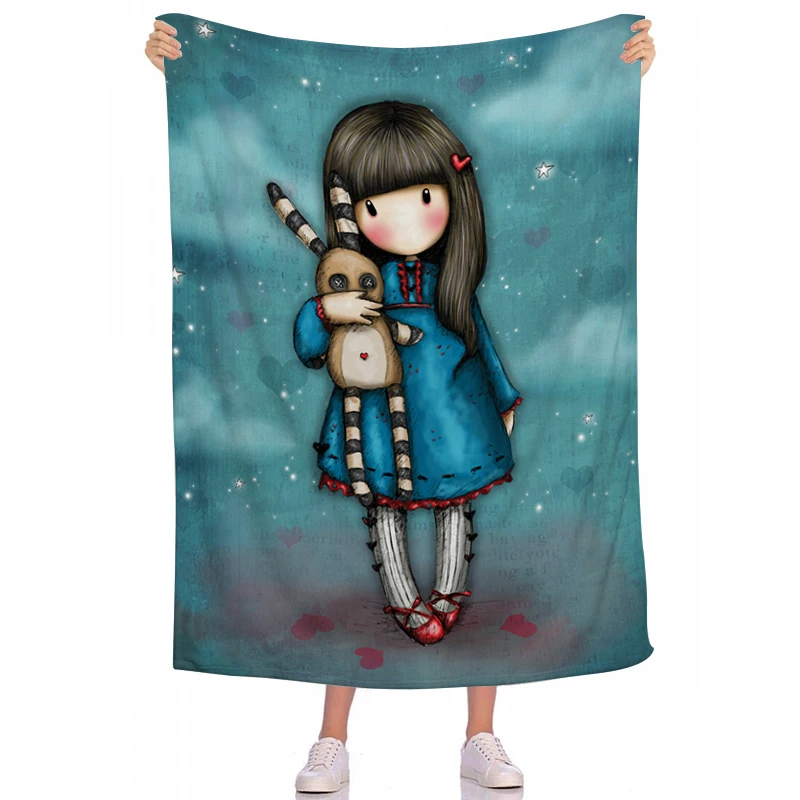 

Custom Sofa Blankets Santoro Gorjuss Cute Blanket Camp Nap Bedroom Decor Bedspread Fluffy Soft Flannel Birthday Christmas Gift