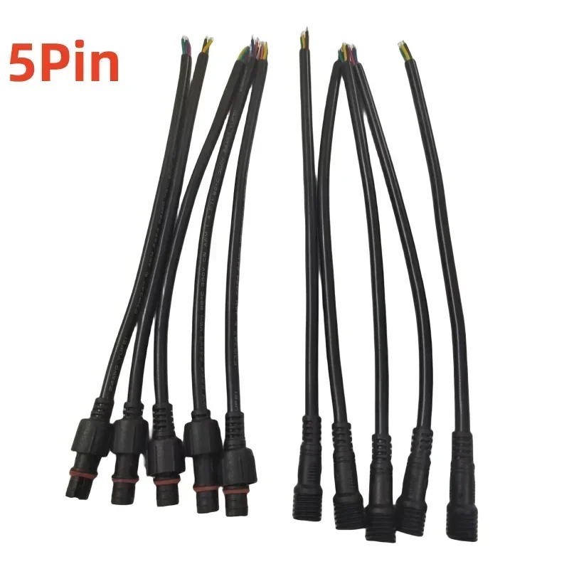Description Picture 5 of item5/10/20/50 Pairs Male To Female 40cm Length Waterproof Cable 2pin 3pin 4pin 5pin Led Connector Black Wire for LED Strip Light WP