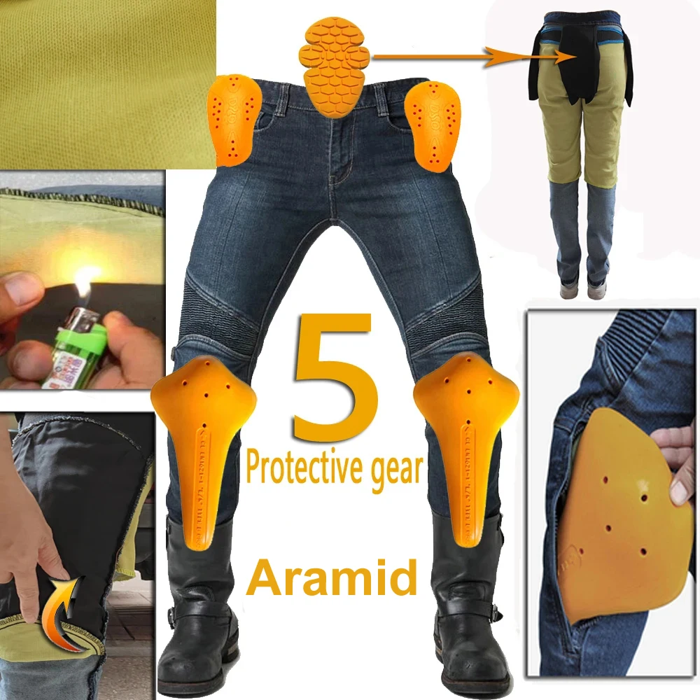 Motorcycle Pants Men Moto Jeans knee Aramid Protective Gear Riding Touring Motorbike Motocross Pants Moto Pants
