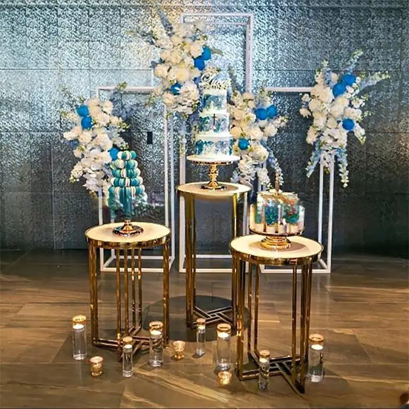 

3PCS Luxury Anniversary Buffet Dessert Cake Snack Table Bouquet Stand Wedding Gift Favors Birthday Cupcake Candy Fruit Holder