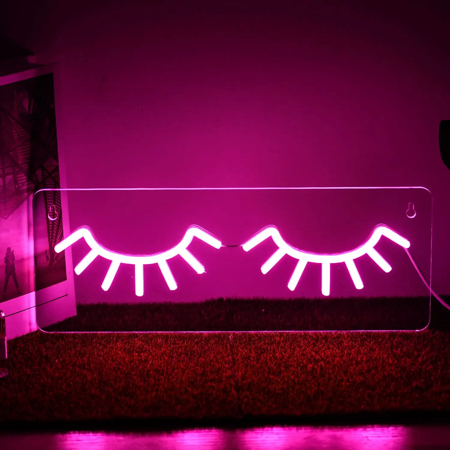  Lash Studio Neon Sign Lashes Room Decor Pink LED Neon