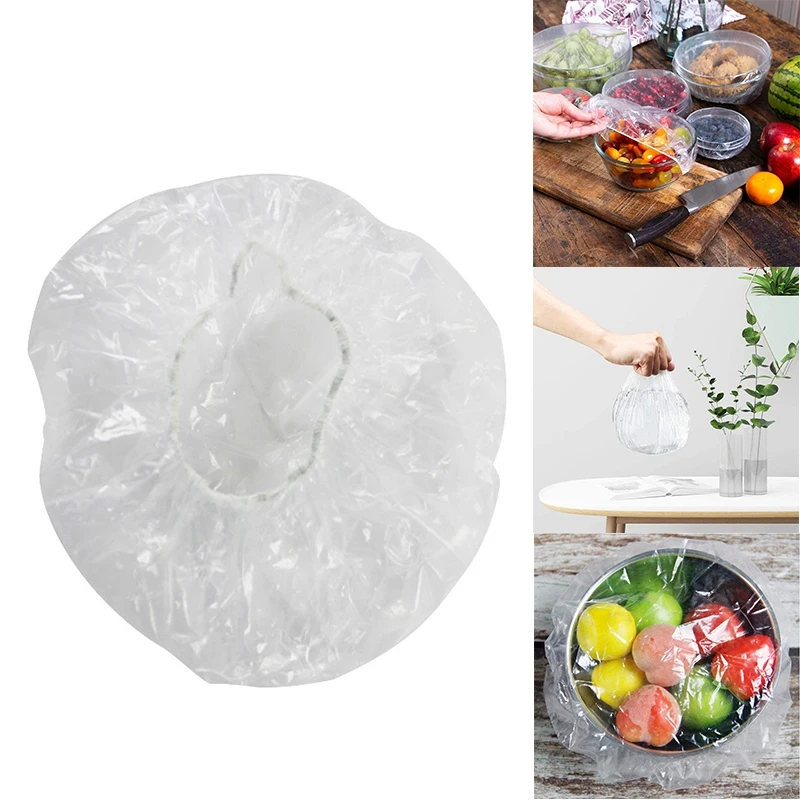 

Top!-Reusable Food Keep Fresh Storage Covers Elastic Clear Bowl Covers Dish Plastic Covers For Family Outdoor Picnic