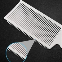 Peigne de coupe de cheveux à dessus plat pour hommes, peigne de décoloration, tondeuse de barbier, mélange résistant à la chaleur, brosse de décoloration, outil de coiffure professionnel 3