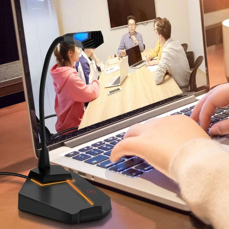 A0KB USB 컴퓨터 마이크, 조절 가능한 목 고감도 컴퓨터 PC 마이크 게임용 마이크 PC 데스크탑 용