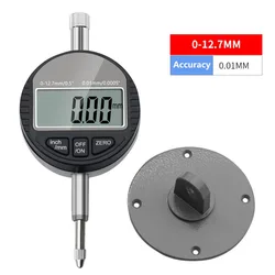 Waterproof Precision Digital Dial Indicator Gauge - 0 - 12.7mm Measurement Range (0.01mm)