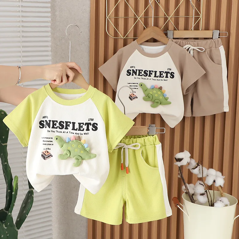 

Boys Clothes Sets Summer 2024 Children Cotton T-shirts Shorts 2pcs Casual Suit For Baby Tracksuits Kids Cute Outfits 1 2 3 4 5Y