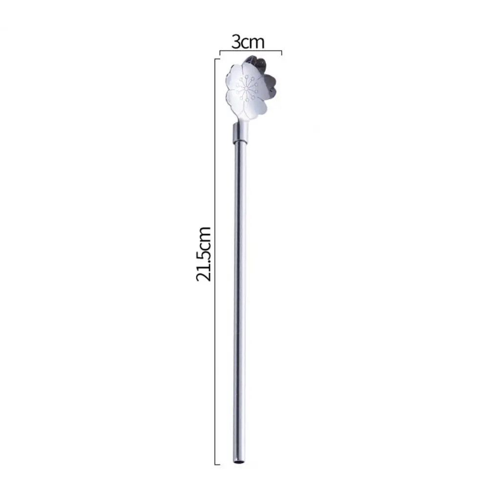 Detachable Drinking Straw Spoon Durable 2 in 1 Stainless Steel Coffee Milk Tea Spoon Straw for Dining Coffee Stirring