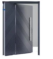 DS American modern style front security door long handle pivot door high standard security entrance door 1