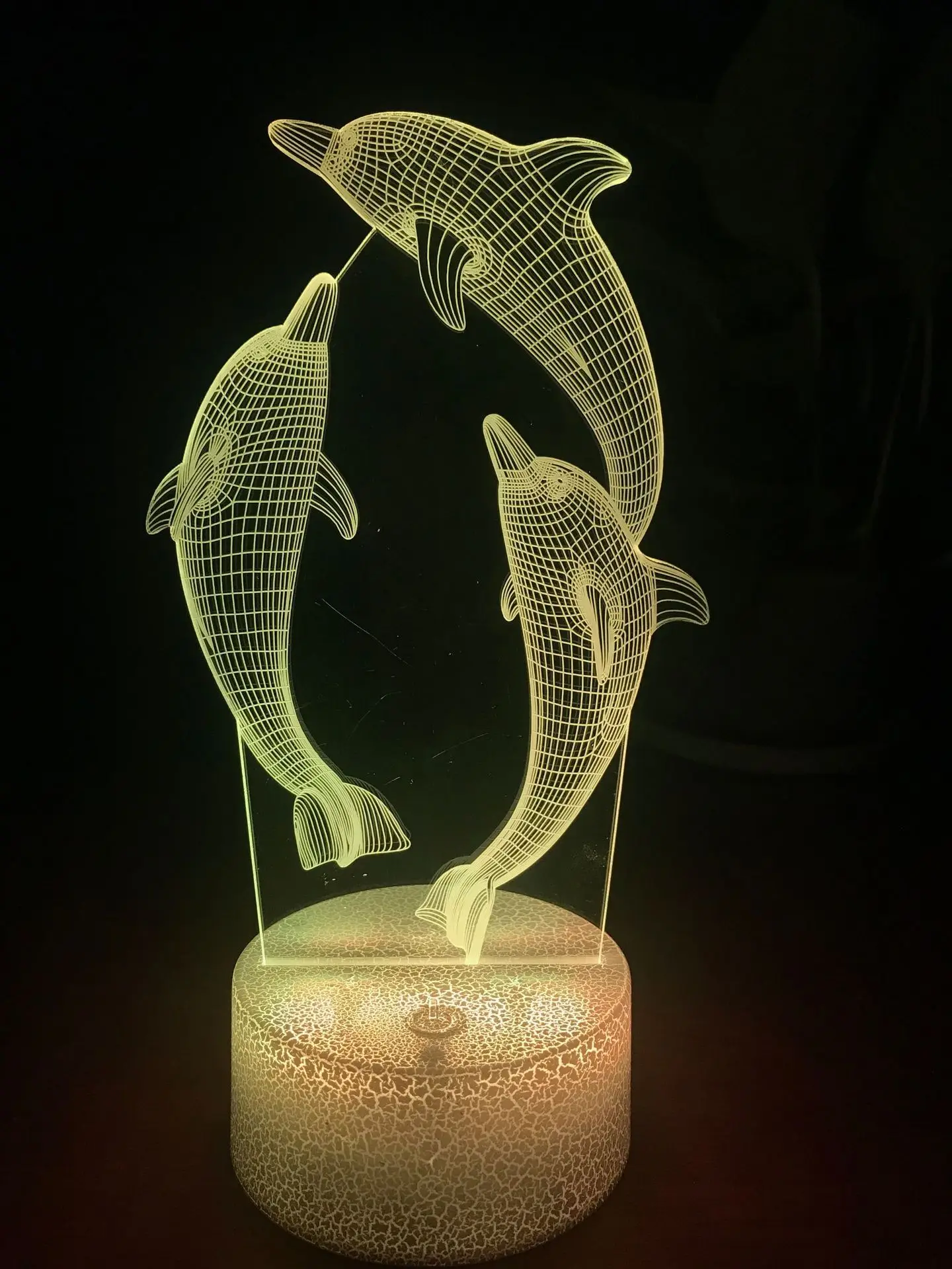 Dolphin - Linda Lámpara LED De Noche Enchufable, Luz Nocturna
