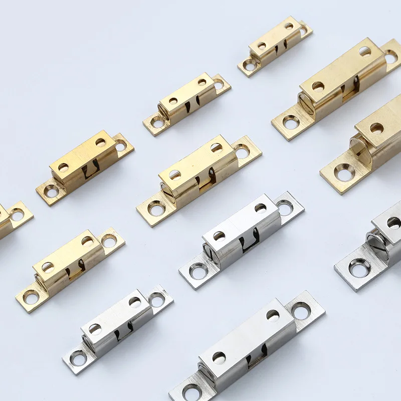 door catches cabinet door latch Furniture Door Latch Solid Brass Spring Ball Catch Free Screws