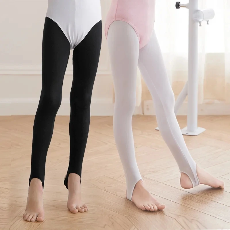 

Wholesale Girls Women Ballet Dance Leggings Tights Stirrup Pants Children Kids Gymnastics Dance Pantyhose Tights With Hole